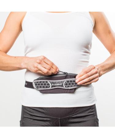 FuelBelt Helium Stretch Belt with Storage & Bib Locks One Size Black/Grey | International Shipping Available - Buy Online on GoSupps.com
