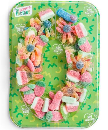 Gommy s Factory Children's Birthday Sweets No 0 Gluten-Free Sweet Cake Tasty and Perfect for Birthdays Children's Snacks and Party Decoration - 500g Sweet Box - Ideal for Gift