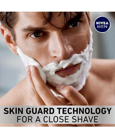 NIVEA MEN Deep Clean Shave Gel - 3 Pack, 7 oz Cans with Natural Charcoal - Buy Online on GoSupps.com