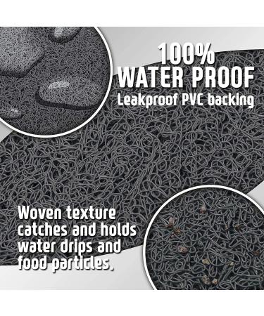 Cavalier Pets Dog Bowl Mat | Silicone Non-Slip Waterproof Pet Food Mat | Easy to Clean | Large 36-Inch | Grey - Buy Online on GoSupps.com