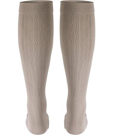 Truform Compression Socks 8-15 mmHg - Men's Tan Knee High Dress Socks (Pack of 4) - Medium - Buy Online on GoSupps.com