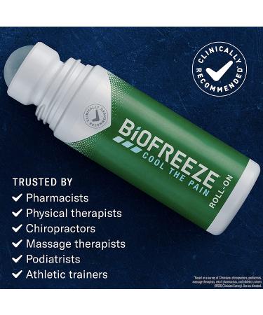 Biofreeze Roll-On Pain-Relieving Gel 3 FL OZ Green (Pack of 3) | Topical Pain Reliever for Muscles and Joints | Arthritis, Backache, Strains, Bruises & Sprains | Pain Relief - Buy Online on GoSupps.com