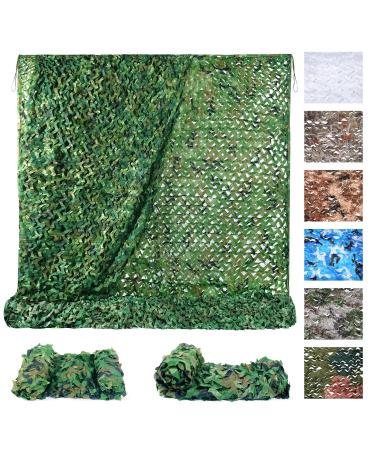 Sposuit Camo Net Camouflage Netting 10 x 10ft, 10 x 20ft, 13 x 20ft - Oxford Fabric Camouflage Nets Military Surplus - Hunting Blind for Deer Stand, Party Supplies Decorations Woodland 10ft x 10ft(3M x 3M)