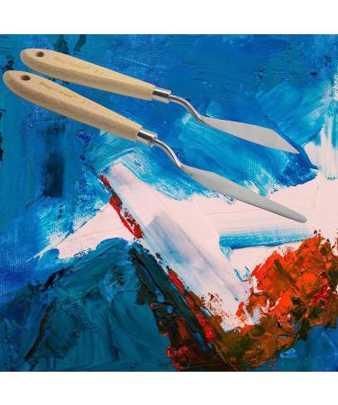 AebDerp 9 pcs Palette Knives Set with Wooden Handle for Oil, Canvas, Acrylic Painting - Buy Online on GoSupps.com