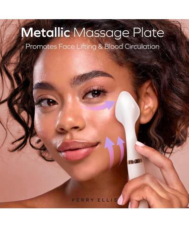 Perry Ellis 3-in-1 Massaging Beauty Brush for Women | Eye Massager & Facial Cleansing Brush | Battery Operated Skin Care Tool - 3 Modes for Makeup & Skincare - Buy Online on GoSupps.com