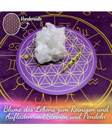 Vibratis Wooden Flower for Reloading Stones & Fortune Telling - 15 cm Made in France with Bracket for Dials & Pendulum Board - Buy Online on GoSupps.com
