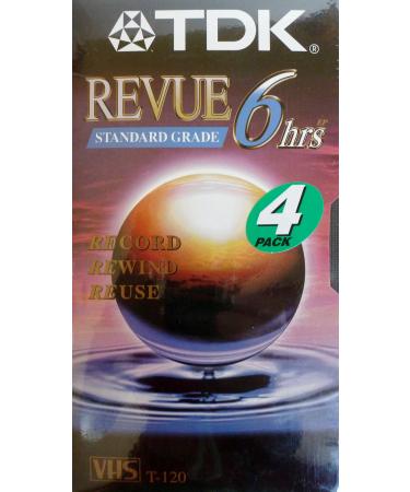 TDK 4 Pack T-120 VHS Video Tape