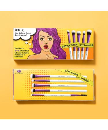 VERA MONA Instructional Eye Brush Kit - Perfect Your Makeup Technique | International Shipping Available - Buy Online on GoSupps.com