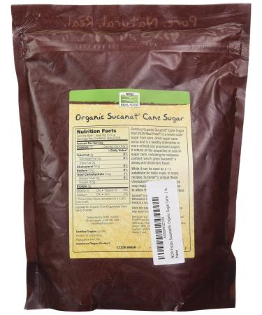 Buy Now Foods Organic Sucanat Cane Sugar 2 lbs | Certified Real Food - Buy Online on GoSupps.com