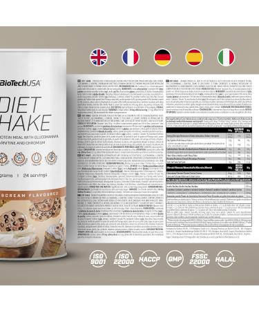 BioTechUSA Diet Shake | hyperprot in pauvre en graisse | avec super-aliments chrome glucomannane L-carnitine | faible taux de sucre sans huile de palme 0 72 kg cookies&cream_ - Buy Online on GoSupps.com