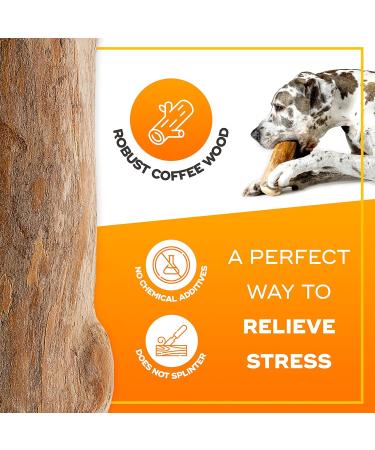 Natural Dog Treats - Coffee Wood Chewing Bone for Dogs & Puppies | Caustab Chewing Wood - Exciting Kit for Dogs | 1 Pack - Buy Online on GoSupps.com