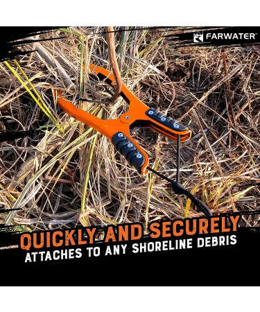 Farwater Canoe Anchor Grip - Kayak Fishing Accessories - Brush Clamp Anchor with 15ft Paracord - Coated Steel - Orange - Buy Online on GoSupps.com