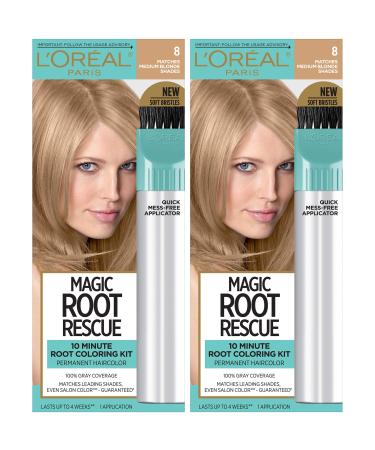 Root Rescue Medium Blonde 8 2PK 8 Medium Blonde 2 Count (Pack of 1)