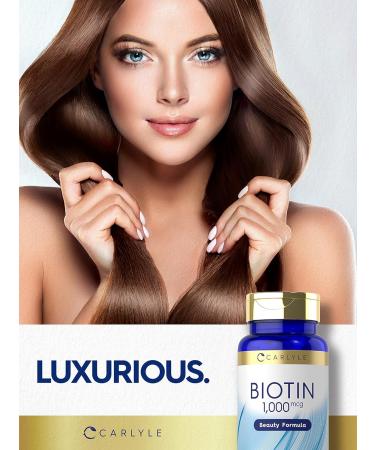 Carlyle Biotin 1000mcg | 250 Vegetarian Tablets | Beauty Formula Supplement | Non-GMO Gluten Free - Buy Online on GoSupps.com