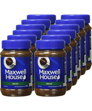 Maxwell House Decaf Instant Coffee 150g (Pack of 12) Decaf 150g (Pack of 12) - Buy Online on GoSupps.com