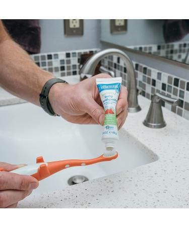 Dr. Brown's Baby Toothpaste  Strawberry Flavor Toddlers and Kids Love  Fluoride Free  Made in The USA  0-3 Years  1.4oz  3 Pack 3 Pack  Strawberry Toothpaste - Buy Online on GoSupps.com