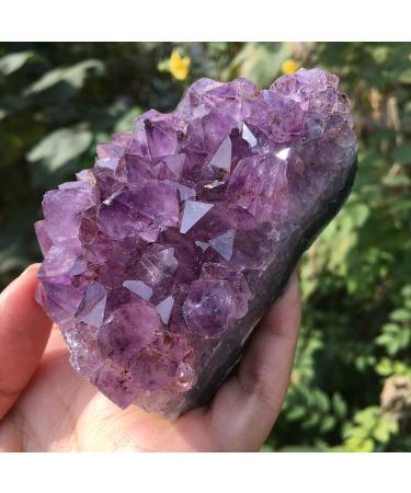 Crystal Rough Specimen Healed Natural Raw Amethyst Quartz Purple Crystal Cluster Stones Specimen As a Gift (Size : 150-200g) - Buy Online on GoSupps.com