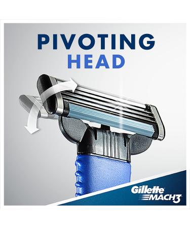 Gillette Mach3 Men's Disposable Razor 3 Count - White (Pack of 1) - Buy Online on GoSupps.com