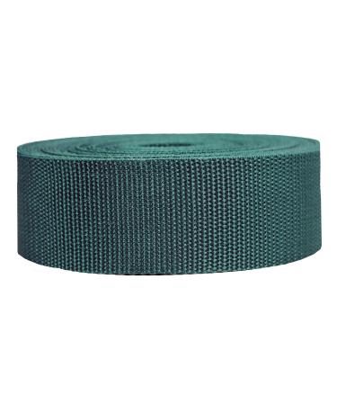 Strapworks Heavyweight Polypropylene Webbing - Heavy Duty Poly Strapping for Outdoor DIY Gear Repair Forest Green 2" x 25 yard