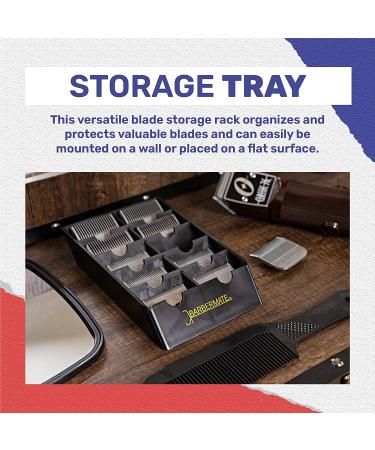 BarberMate Blade Rack Storage Tray - Holds 10 Clippers | Black - Buy Online on GoSupps.com
