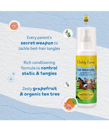 Childs Farm Kids Hair Detangler 125ml - Grapefruit & Tea Tree - Gentle on Dry, Sensitive, Eczema-Prone Skin - Buy Online on GoSupps.com