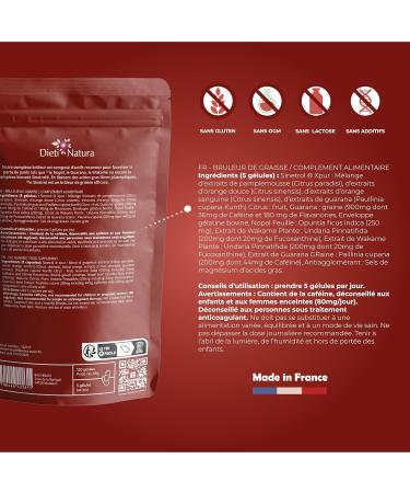 DIETI NATURA - Fat Burner Complex - Slimming Capsules - Promotes Weight Loss - Guarana - Non-GMO Gluten & Lactose Free - Made in France - 120 Capsules - Buy Online on GoSupps.com