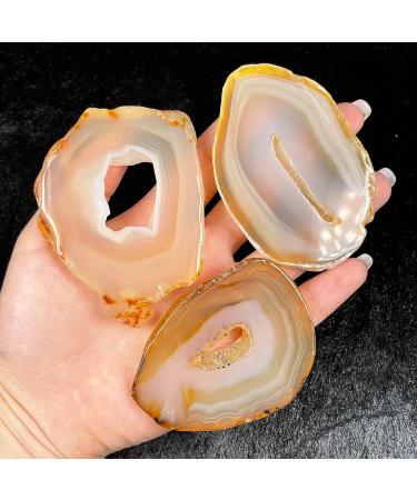 BEISHH Natural Agate Geode Slices Craft Collection Minerals Crystals for DIY Jewelry Decor Crystal Stone 1 piece - Buy Online on GoSupps.com
