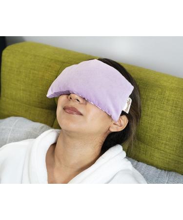 Inner Peace Eye Pillow - Lavender Aromatherapy Relaxation Mask for Yoga, Meditation, and Sleep - Velvet Lavender - 1 Pack - Buy Online on GoSupps.com
