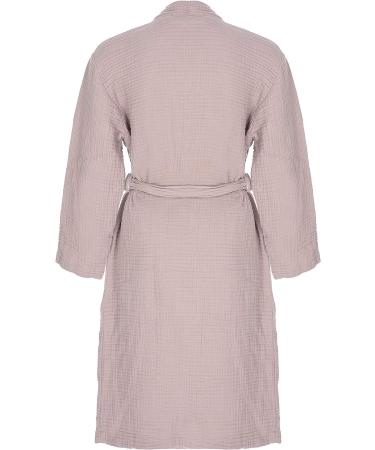 Sustainable Life Turkish Cotton Bathrobe - Dried Rose L-XL - Buy Online on GoSupps.com