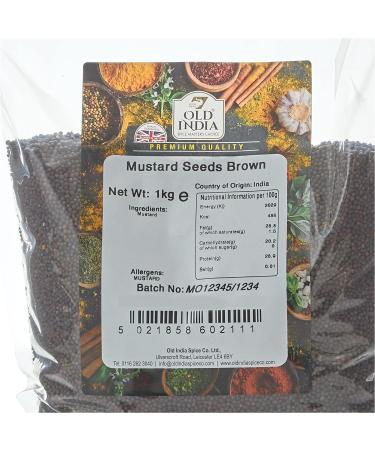 Old India Mustard Seeds Brown 1kg - Premium Quality Spice for Cooking (Pack of 1) - Buy Online on GoSupps.com