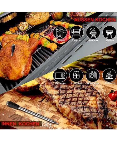 Wireless Meat Thermometer with Bluetooth & Dual Probes | Perfect for Grilling Roasting & Smoking | JX268 - Ideal Gift for Dad - Buy Online on GoSupps.com