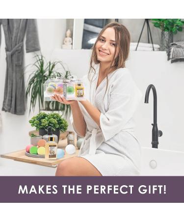 Birthday Gifts: Bath Bombs Gift Set - Home Spa Set with Shower Gel, Shampoo, Bubble Bath & 9 Huge Shea & Coco Butter Bombs - Vanilla Coconut Scented - Vitamin E Infused - Buy Online on GoSupps.com