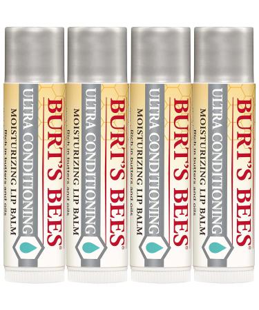 Burt's Bees Ultra Conditioning Moisturizing Lip Balm Lip Moisturizer Rich in Oils and Butters & Rescue Balm Cooling Eucalyptus Lip Balm With Antioxidant-Rich Turmeric Tint-Free - Buy Online on GoSupps.com