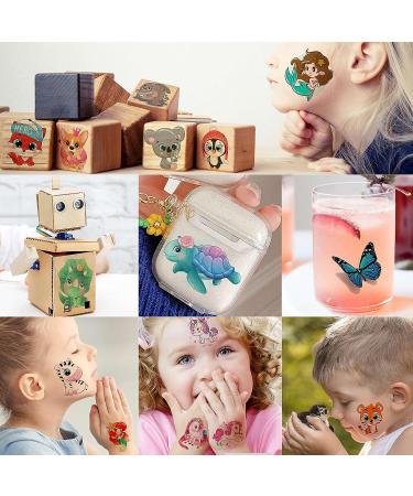 Rejaski 50 PCS Cute Animals ZOO Kids Temporary Tattoos - Fun 3D Cartoon Fake Tattoos for Girls and Boys - Butterfly, Mermaid, Unicorn Designs - Perfect for Child Toddler Teen Parties - Buy Online on GoSupps.com