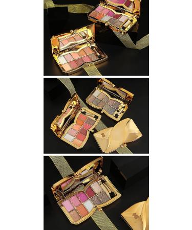 UIFCB Glitter Eyeshadow Palette - 10 Sparkling Colors | Highly Pigmented & Long Lasting Makeup Set in Gold (Type 6) - Buy Online on GoSupps.com