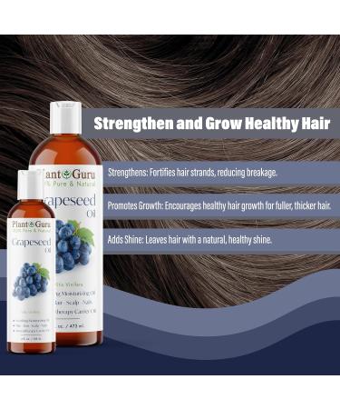 Grapeseed Oil 16 fl. oz. | Cold Pressed 100% Pure Natural Carrier for Skin Hair & Body Moisturizer - Ideal for Creams Lotions Lip Balm & Soap Making - Buy Online on GoSupps.com