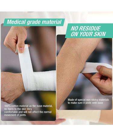 (3 Pack) White Athletic Sports Tape  Very Strong Easy Tear No Sticky Residue Tape for Athlete & Sport TrainersÂ & First Aid Injury Wrap Suitable for Bats Tennis Gymnastics & Boxing(1.5in X 35ft) - Buy Online on GoSupps.com