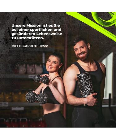 Fitcarrots Duoball 8 cm - Expert-Recommended Fascia Ball for Self-Massage & Trigger Point Therapy - Ideal for Neck Back Arms & Calves - Black - Buy Online on GoSupps.com