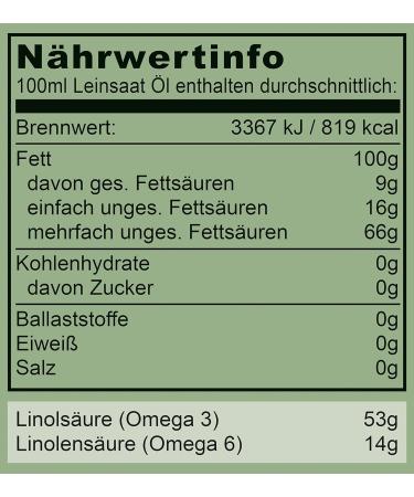  Seitenbacher Seitenbacher Organic Flax Oil | Prepressed | Pressed | Native | (1 x 100 ml) - Buy Online on GoSupps.com