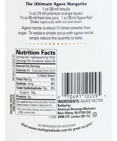 Blue Agave Nectar 16.9 FL OZ Squeezable Bottle - Pure Agave Rel for Sweetening - 1 Pack - Buy Online on GoSupps.com