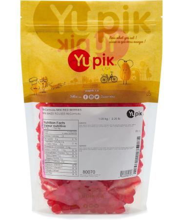 Yupik Mini Red Jelly Berries 1 kg Berry-Shaped Candies Raspberry Flavor Chewy Gummies Fun Treat Sweet Candy Delicious Snack Ideal for Gifting Holidays & Baking 1 kg (Pack of 1) - Buy Online on GoSupps.com