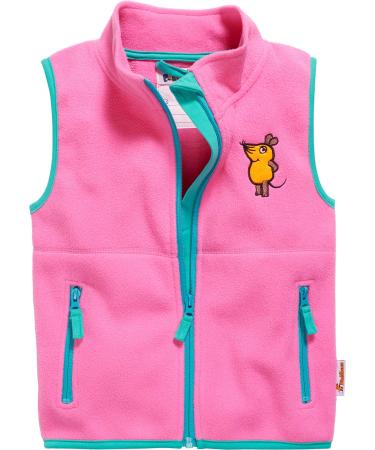 Playshoes Unisex Kid's Fleece Weste Outdoor top 128 pink The Mouse