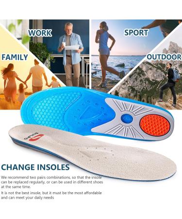 Sulpo Insoles for Plantar Fasciitis & Heel Spur | Silicone Shoe Inserts for Men & Women | Ideal for Sports Work & Everyday Comfort (EU 42-43 / UK 8-8.5) - Buy Online on GoSupps.com