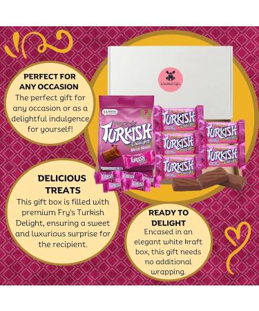 Frys Turkish Delight Gift Box - x5 Frys Turkish Delights 51g Bars Bundled With Frys Mini Turkish Delight Bars 105g - Turkish Delight Chocolate Gift - Letterbox Gift Friendly - Buy Online on GoSupps.com