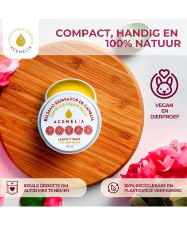 Camelia Cosmetiques SL ACEMELIA 2Pack Repairing Lip Balms 2 x 10 ml Nose and Lips Intense Recovery and Hydration for Dry and Cracked Lips Protection Against Cold and Wind Vegan - Buy Online on GoSupps.com