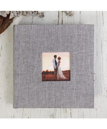 Mublalbum 4x6 Photo Album with Memo Areas - 200 Pockets Gray Linen Cover | Ideal for Wedding, Family, Baby, Vacation Pictures - Buy Online on GoSupps.com