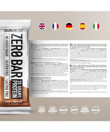 Buy Biotechusa Zero Bar Protein Snack - Sugar & Lactose-Free Crispy Texture Delicious Double Chocolate Flavors - Ideal for Diets & Workouts (20x50g) - Buy Online on GoSupps.com