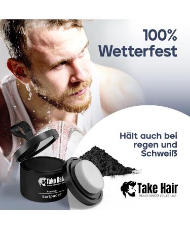 Take Hair Beard dye 100 waterproof 4 g beard powder for a fuller beard gray coverage beard thickening to dye beard beard powder black - Buy Online on GoSupps.com