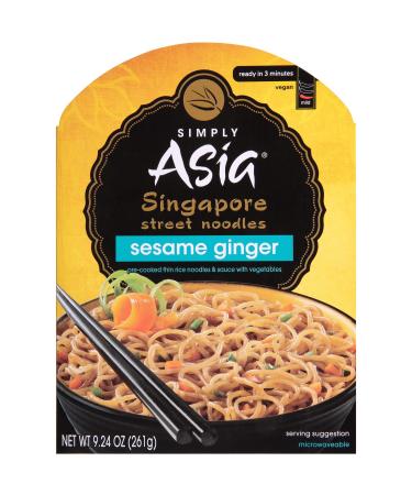 Simply Asia Sesame Ginger Singapore Street Noodles, 9.24 oz (Pack of 6) Sesame Ginger Noodles