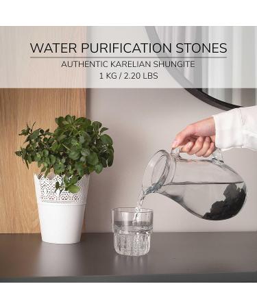 Slungite Stones for Water Purification - 1000g | Scorchit Chips for Crystal Water Bottles | Sustainable Home & Wellness - Buy Online on GoSupps.com